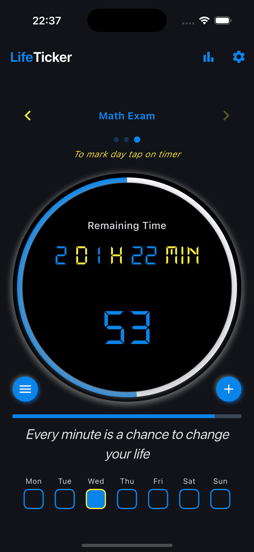 LifeTicker App - Countdown Timer